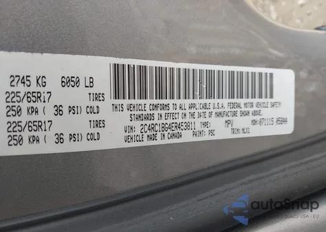 2014 Chrysler Town & Country Touring from USA, damaged, VIN 2C4RC1BG4ER453811